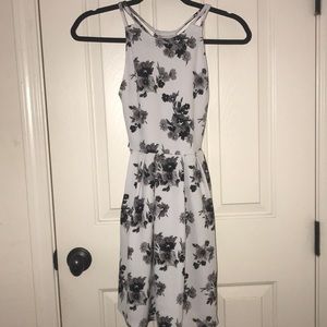 Black and White Floral Dress